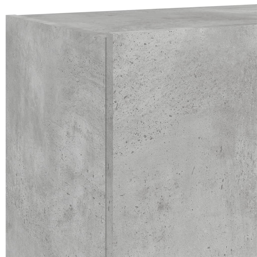 Tv-Wandmeubel Met Led-Verlichting 60X35X41 Cm Betongrijs