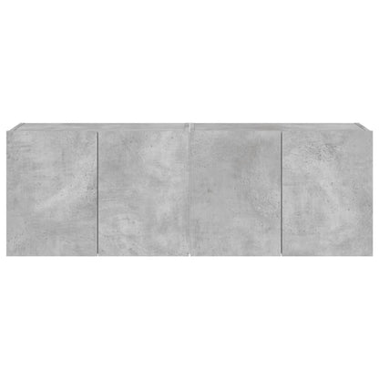 Tv-Wandmeubels Met Led-Verlichting 2 St 60X35X41 Cm Betongrijs