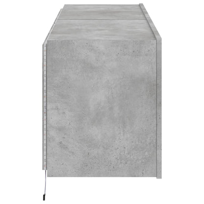 Tv-Wandmeubels Met Led-Verlichting 2 St 60X35X41 Cm Betongrijs