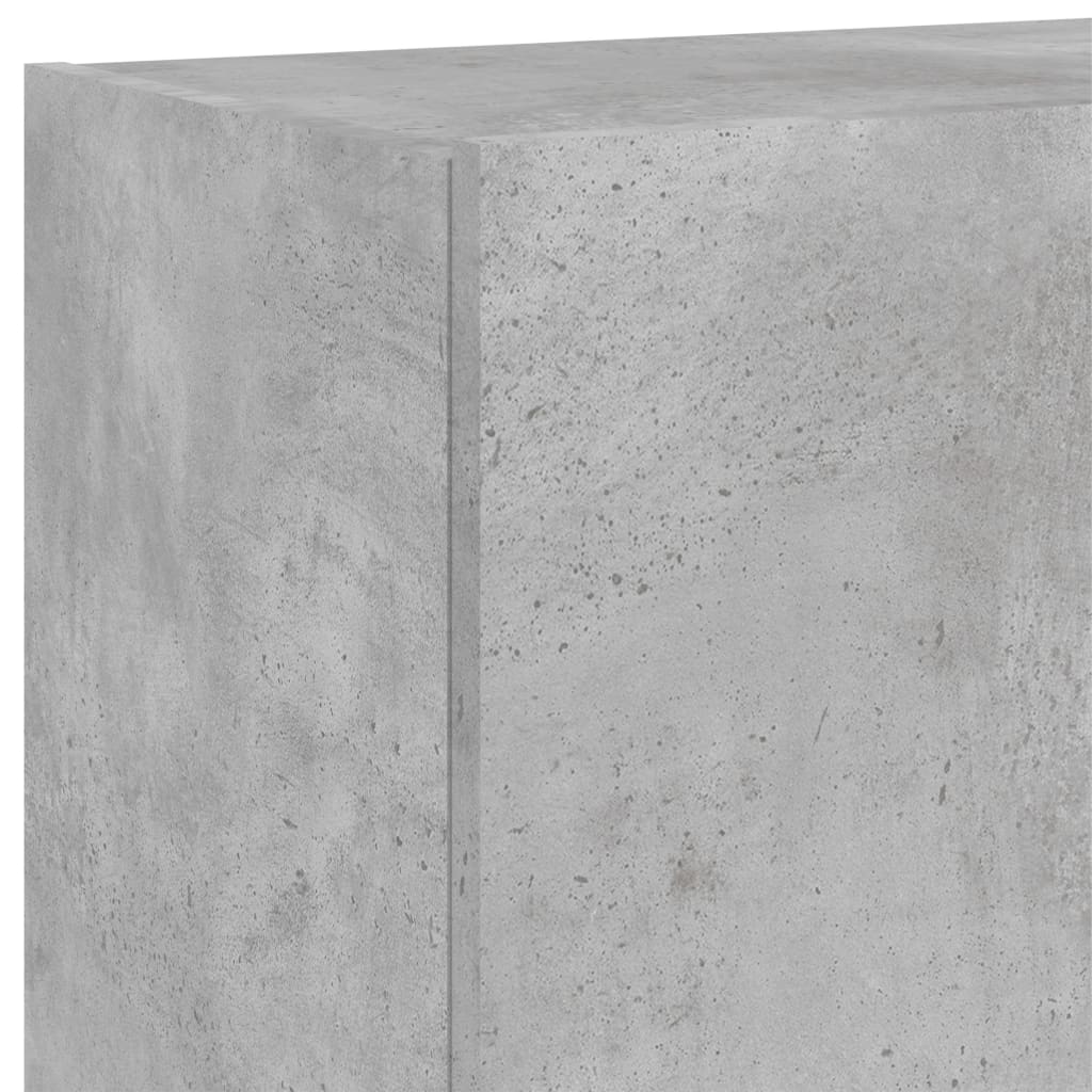 Tv-Wandmeubels Met Led-Verlichting 2 St 60X35X41 Cm Betongrijs