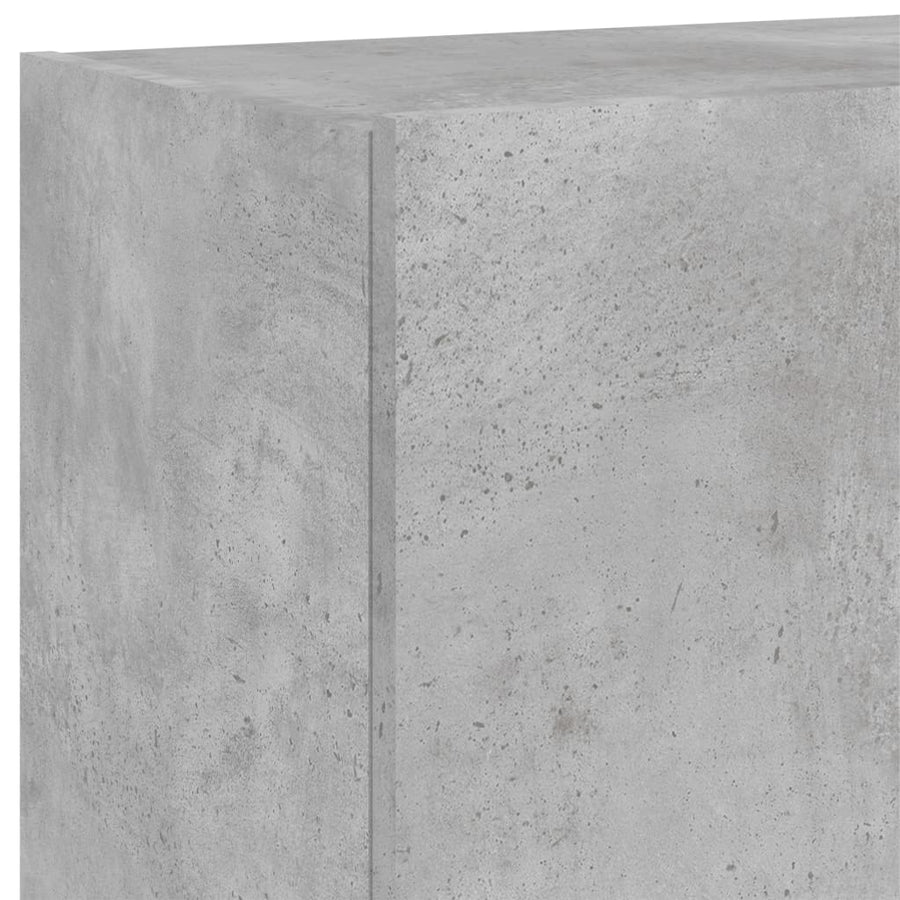 Tv-Wandmeubels Met Led-Verlichting 2 St 60X35X41 Cm Betongrijs