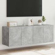 Tv-meubels 2 st 60x35x41 cm betongrijs LED
