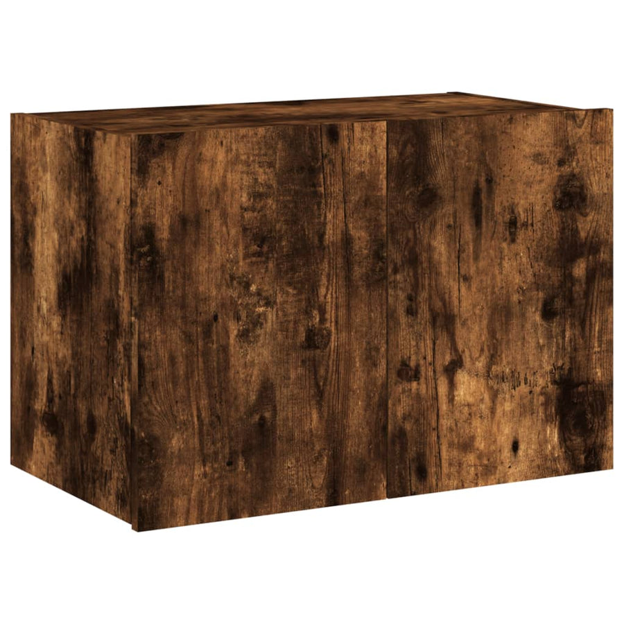 Tv-Wandmeubel Met Led-Verlichting 60X35X41 Cm Gerookt Eiken