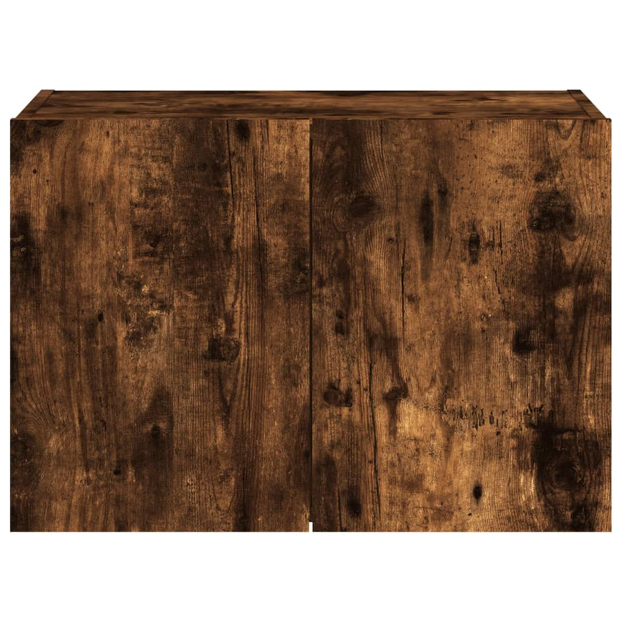 Tv-Wandmeubel Met Led-Verlichting 60X35X41 Cm Gerookt Eiken