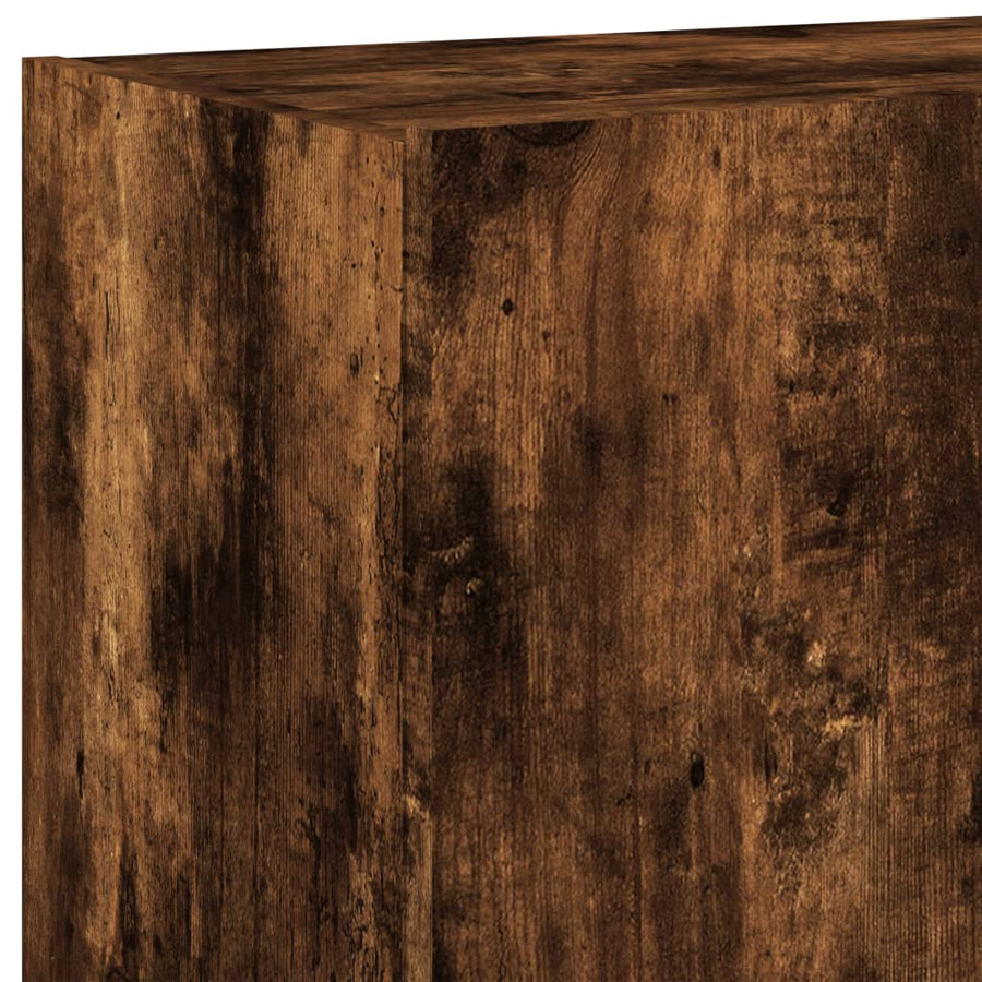 Tv-Wandmeubels Met Led 2 St 60X35X41 Cm Gerookt Eikenkleurig