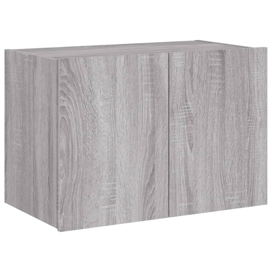 Tv-Wandmeubel Met Led-Verlichting 60X35X41 Cm Grijs Sonoma