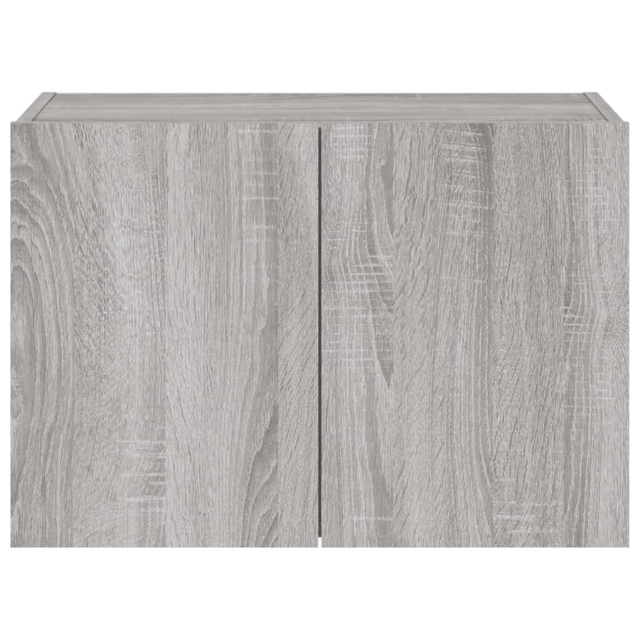 Tv-Wandmeubel Met Led-Verlichting 60X35X41 Cm Grijs Sonoma