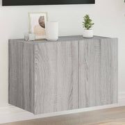TV cabinet with LED lighting 60x35x41 cm gray Sonoma