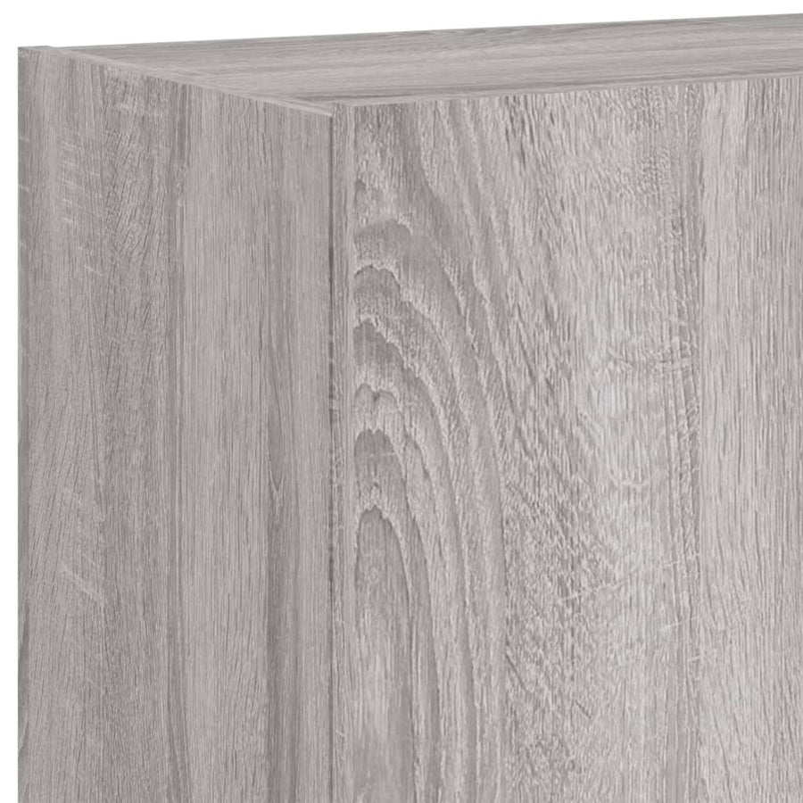 Tv-Wandmeubels Met Led 2 St 60X35X41 Cm Grijs Sonoma Eiken