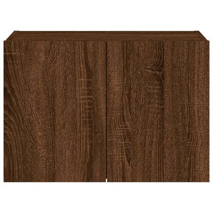 Tv-Wandmeubel Met Led-Verlichting 60X35X41 Cm Bruineikenkleurig
