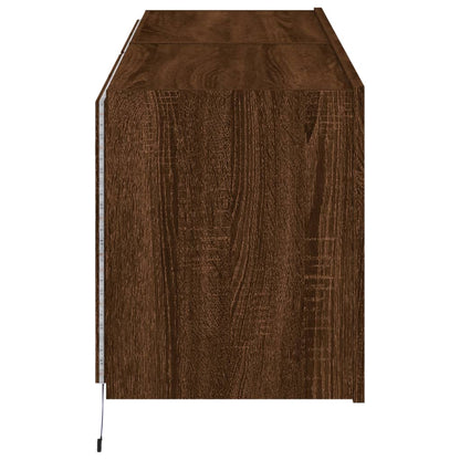 Tv-Wandmeubels Met Led 2 St 60X35X41 Cm Bruineikenkleurig