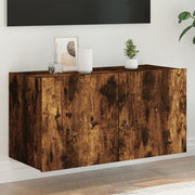 TV cabinet with LED lighting 80x35x41 cm smoked oak