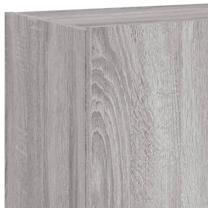Tv-Wandmeubel Met Led-Verlichting 80X35X41 Cm Grijs Sonoma