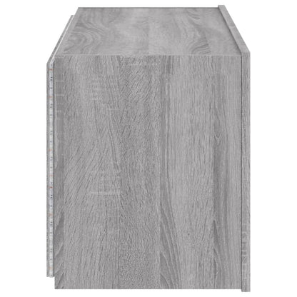 Tv-Wandmeubel Met Led-Verlichting 80X35X41 Cm Grijs Sonoma