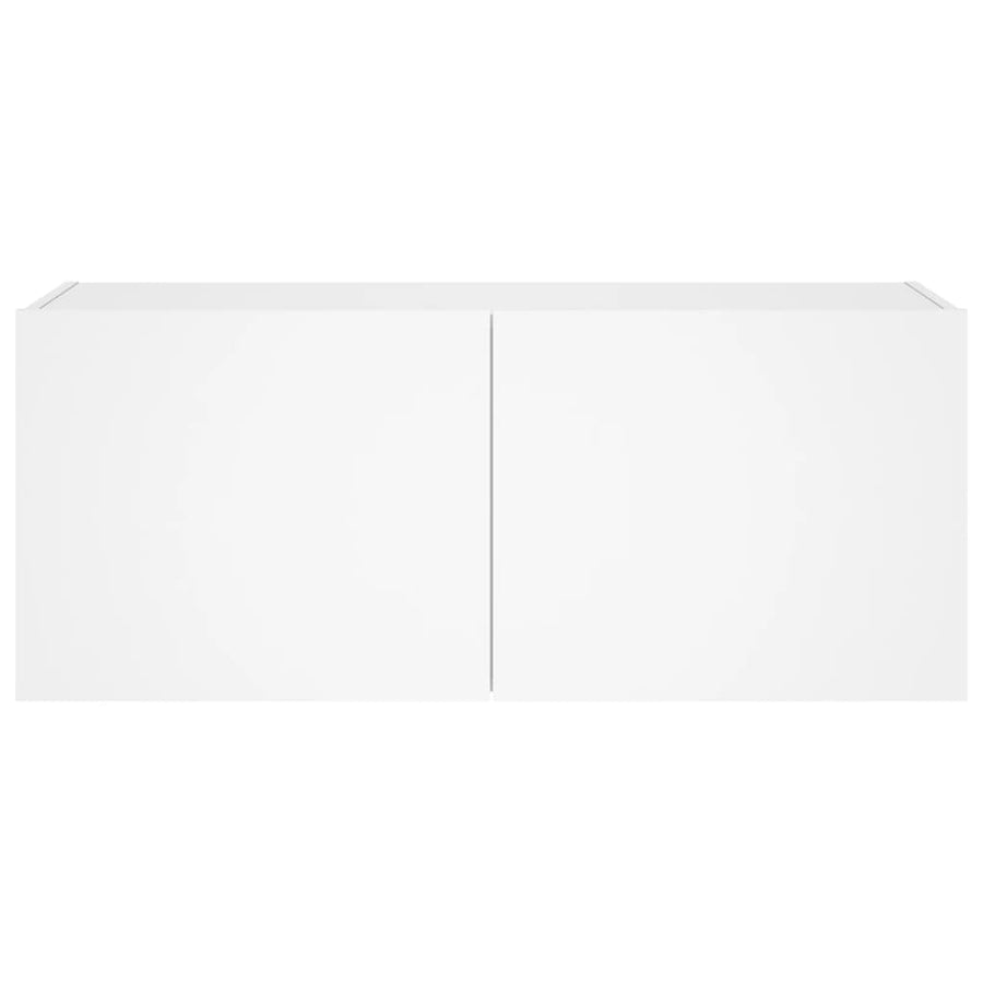 Tv-Wandmeubel Met Led-Verlichting 100X35X41 Cm Wit