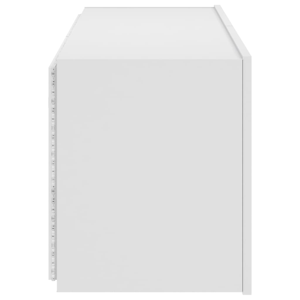 Tv-Wandmeubel Met Led-Verlichting 100X35X41 Cm Wit