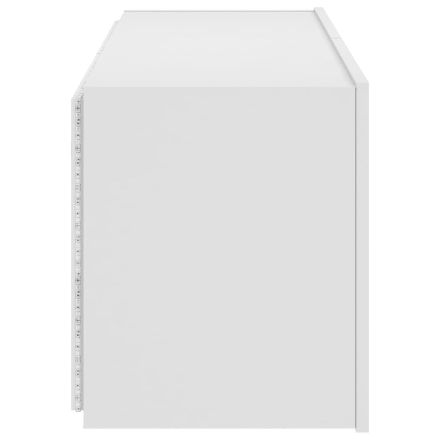 Tv-Wandmeubel Met Led-Verlichting 100X35X41 Cm Wit