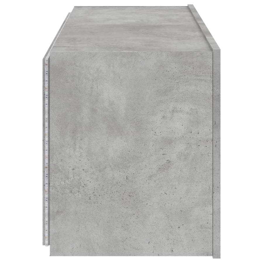 Tv-Wandmeubel Met Led-Verlichting 100X35X41 Cm Betongrijs