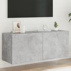 Tv-wandmeubel 100x35x41 cm betongrijs LED