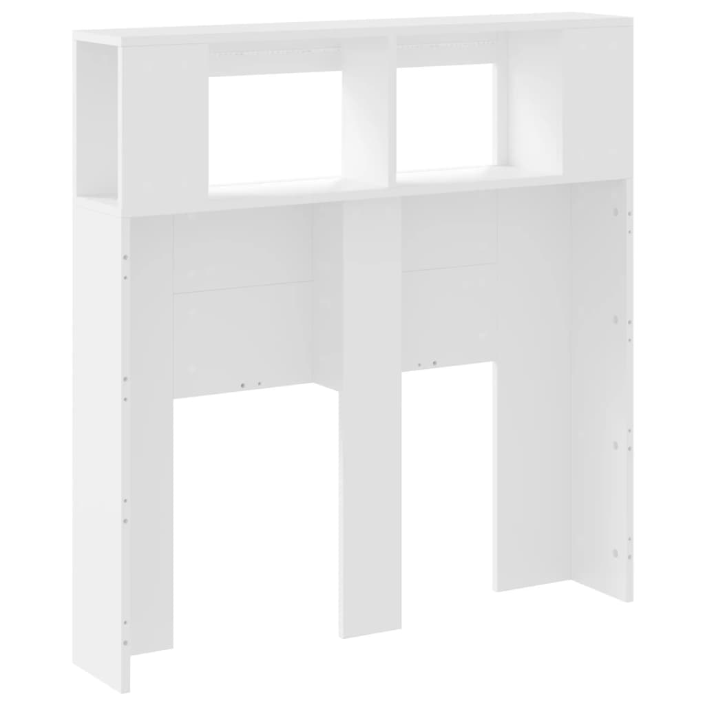 Hoofdeinde Met Led 00X8,5X03,5 Cm Bewerkt Hout 100 x 103.5 cm Wit