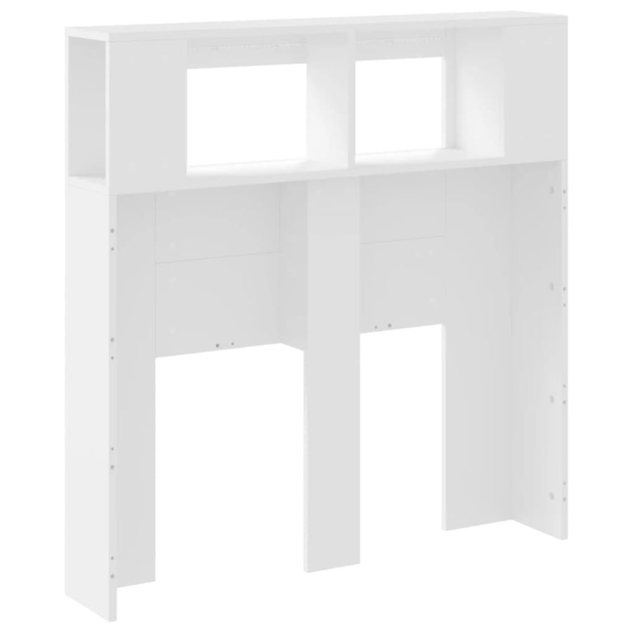 Hoofdeinde Met Led 00X8,5X03,5 Cm Bewerkt Hout 100 x 103.5 cm Wit