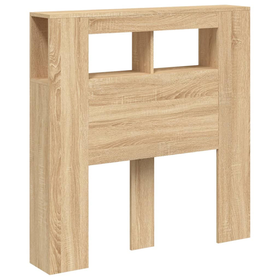 Hoofdeinde Met Led 00X8,5X03,5 Cm Bewerkt Hout 100 x 103.5 cm Sonoma eiken