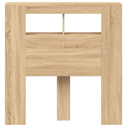 Hoofdeinde Met Led 00X8,5X03,5 Cm Bewerkt Hout 100 x 103.5 cm Sonoma eiken