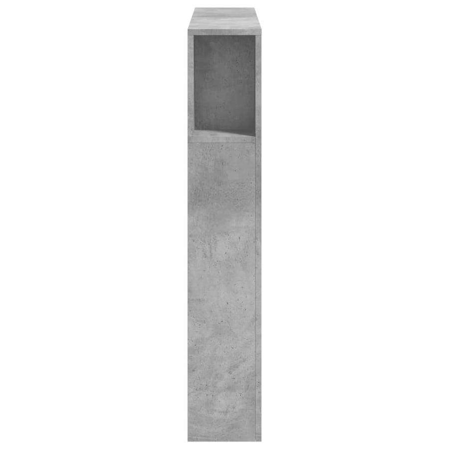 Hoofdeinde Met Led 00X8,5X03,5 Cm Bewerkt Hout 100 x 103.5 cm Betongrijs