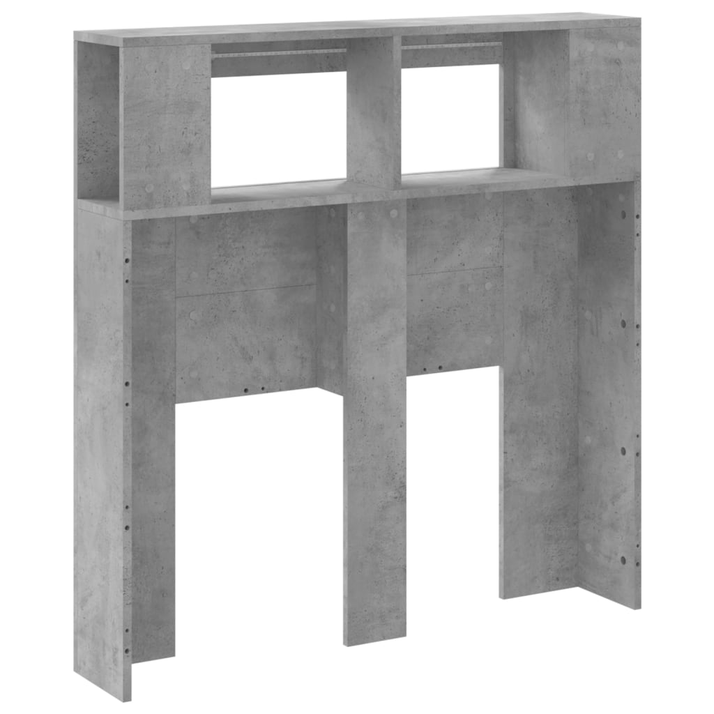 Hoofdeinde Met Led 00X8,5X03,5 Cm Bewerkt Hout 100 x 103.5 cm Betongrijs