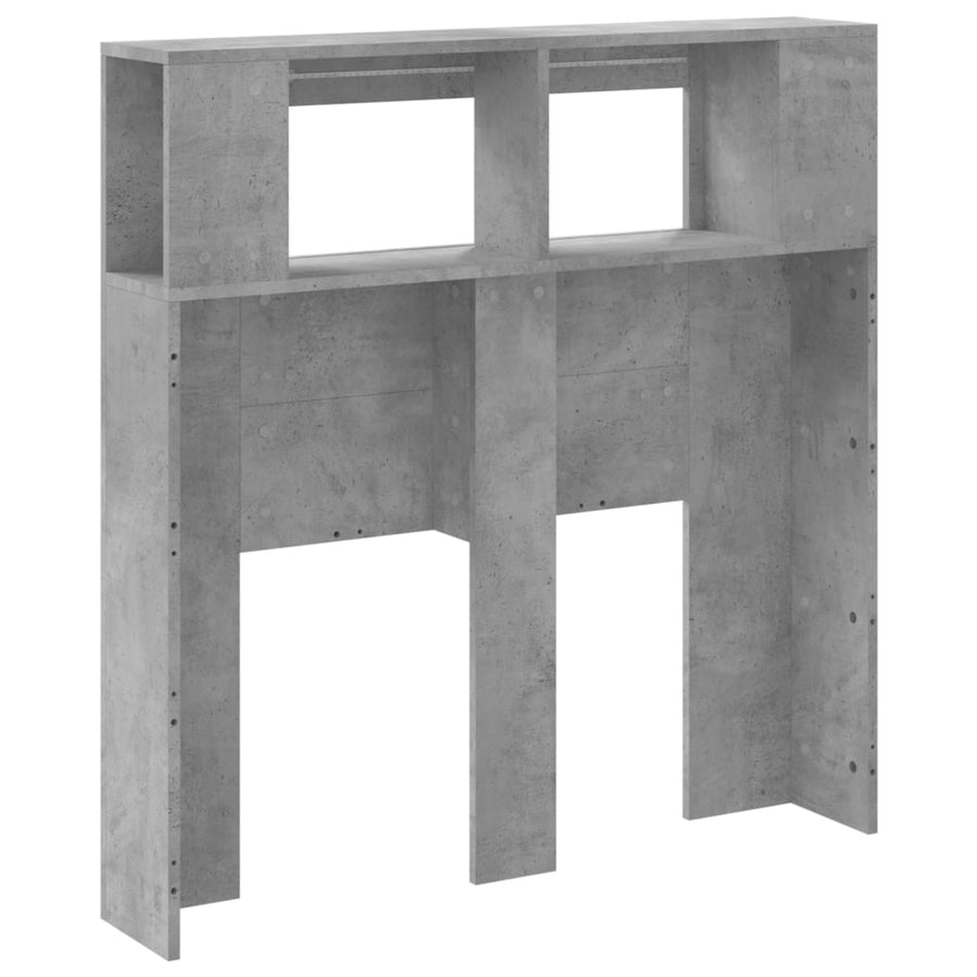 Hoofdeinde Met Led 00X8,5X03,5 Cm Bewerkt Hout 100 x 103.5 cm Betongrijs