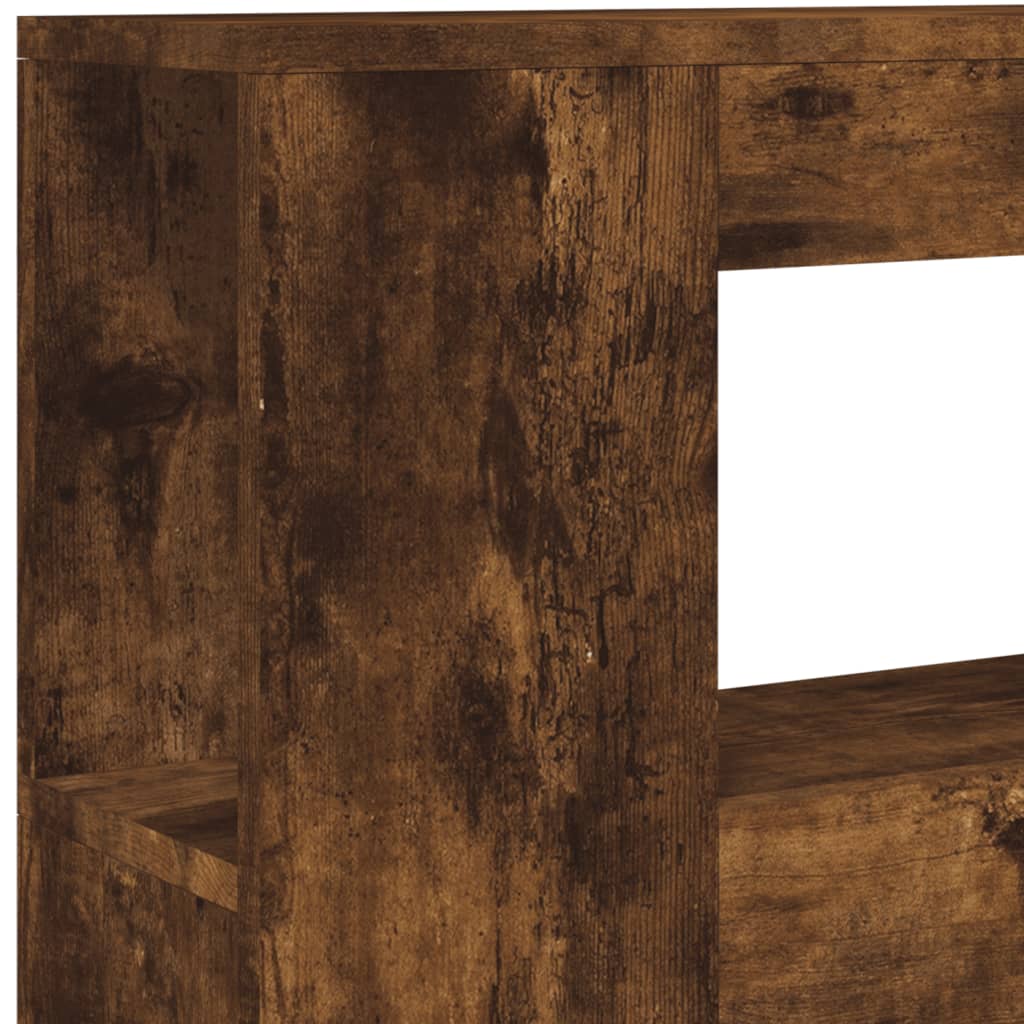 Hoofdeinde Met Led 00X8,5X03,5 Cm Bewerkt Hout 100 x 103.5 cm Gerookt eiken