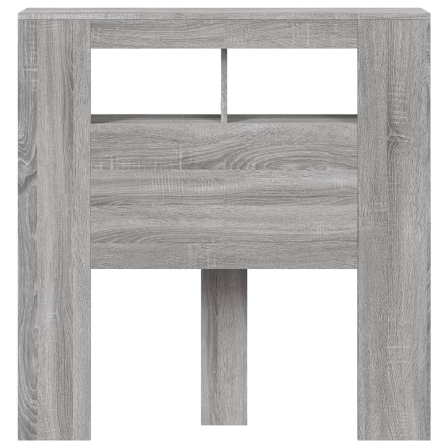 Hoofdeinde Met Led 00X8,5X03,5 Cm Bewerkt Hout 100 x 103.5 cm Grijs sonoma