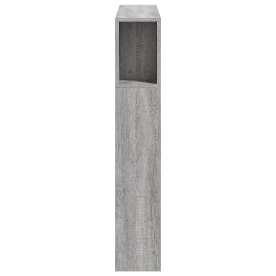 Hoofdeinde Met Led 00X8,5X03,5 Cm Bewerkt Hout 100 x 103.5 cm Grijs sonoma