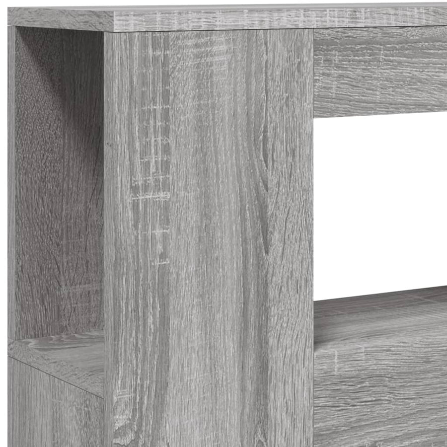 Hoofdeinde Met Led 00X8,5X03,5 Cm Bewerkt Hout 100 x 103.5 cm Grijs sonoma