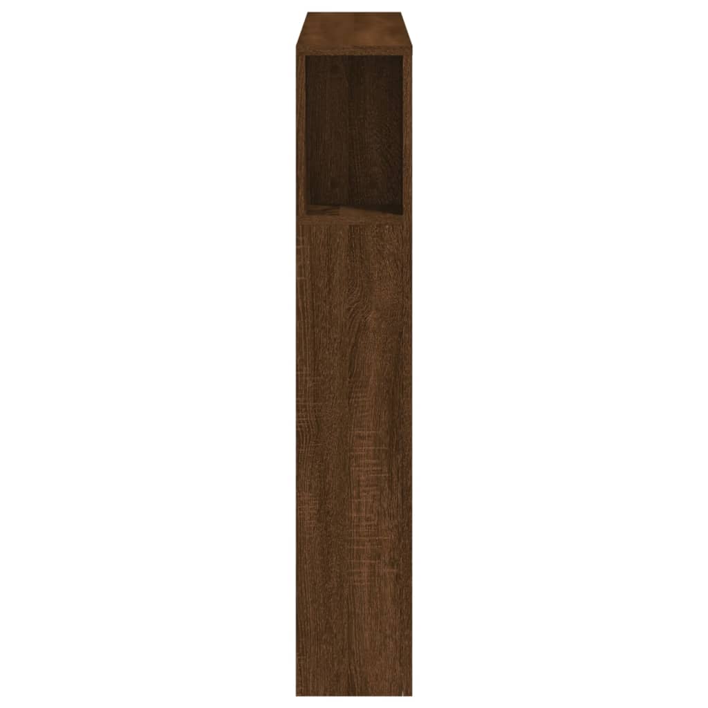 Hoofdeinde Met Led 00X8,5X03,5 Cm Bewerkt Hout Bruineiken 100 x 103.5 cm bruin eikenkleur