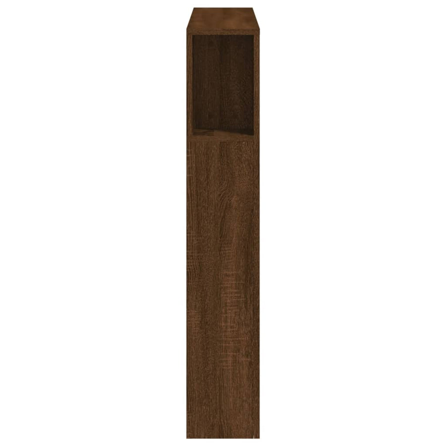 Hoofdeinde Met Led 00X8,5X03,5 Cm Bewerkt Hout Bruineiken 100 x 103.5 cm bruin eikenkleur
