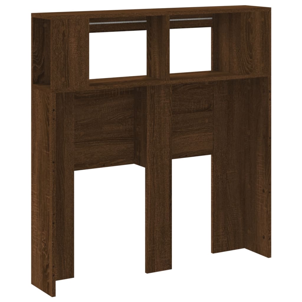 Hoofdeinde Met Led 00X8,5X03,5 Cm Bewerkt Hout Bruineiken 100 x 103.5 cm bruin eikenkleur