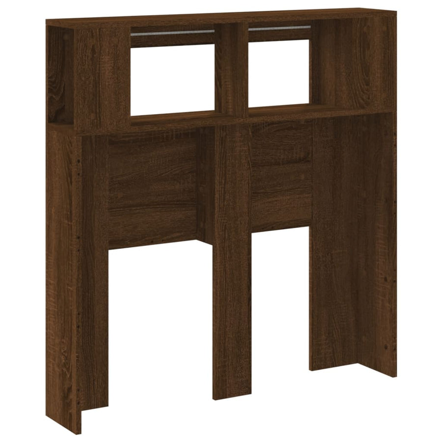Hoofdeinde Met Led 00X8,5X03,5 Cm Bewerkt Hout Bruineiken 100 x 103.5 cm bruin eikenkleur