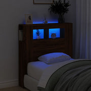 Hoofdeinde 100x18,5x103,5 cm bewerkt hout bruineiken LED