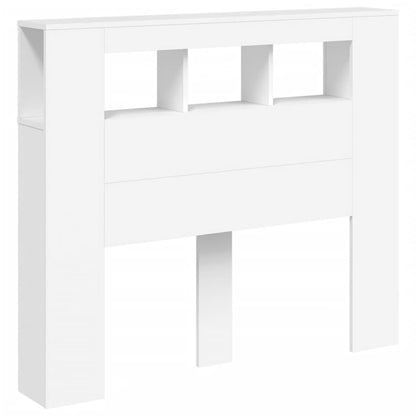 Hoofdeinde Met Led 20X8,5X03,5 Cm Bewerkt Hout 120 x 103.5 cm Wit