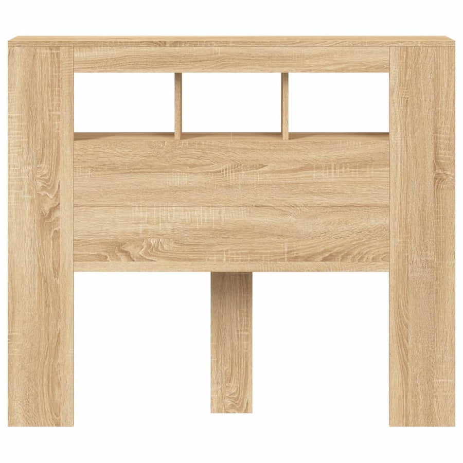 Hoofdbord 20X8,5X03,5 Cm Bewerkt Hout Kleurig 120 x 103.5 cm Sonoma eiken