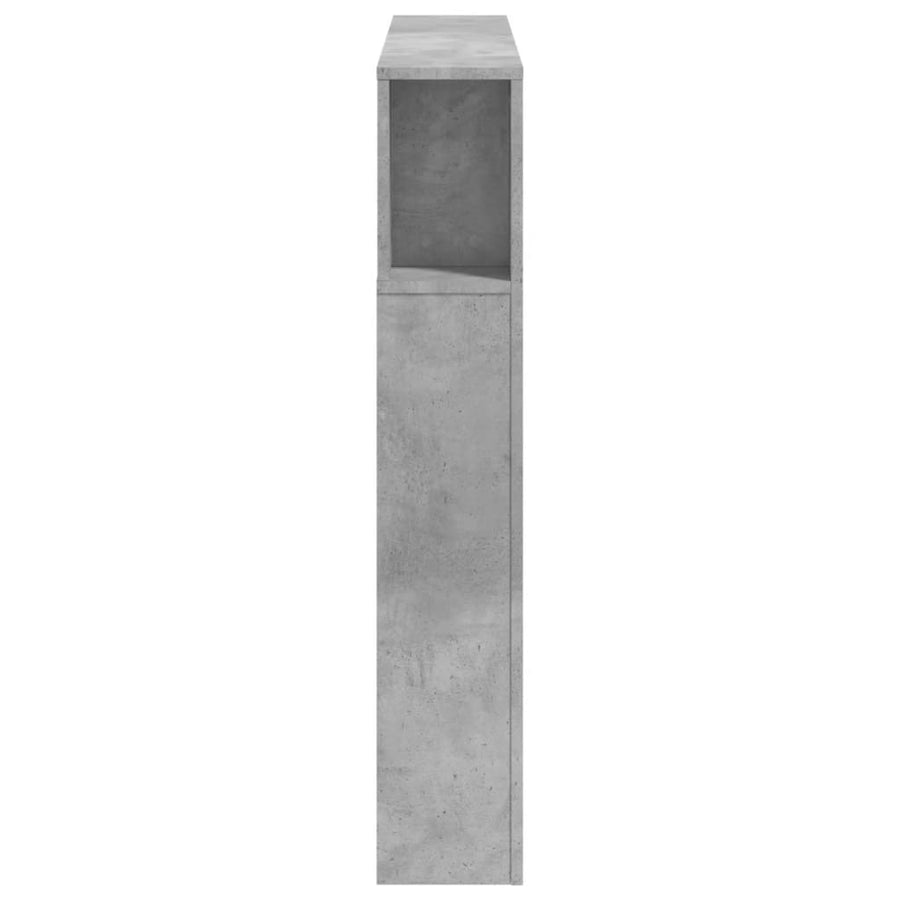 Hoofdeinde Met Led 20X8,5X03,5 Cm Bewerkt Hout 120 x 103.5 cm Betongrijs