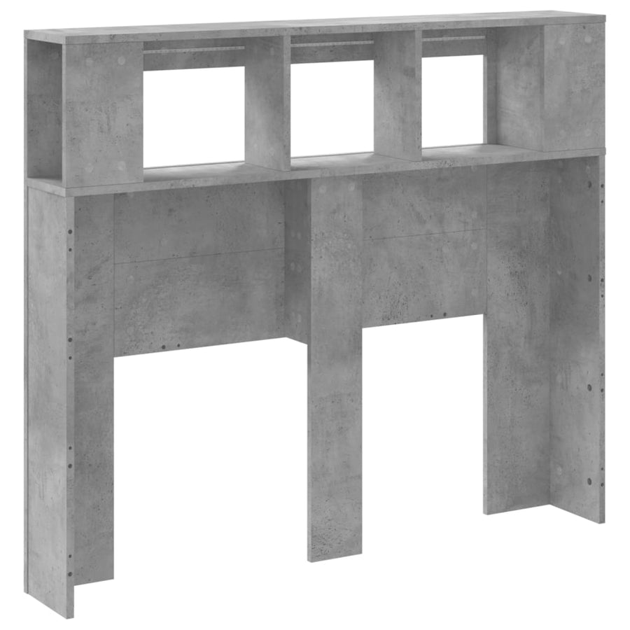 Hoofdeinde Met Led 20X8,5X03,5 Cm Bewerkt Hout 120 x 103.5 cm Betongrijs