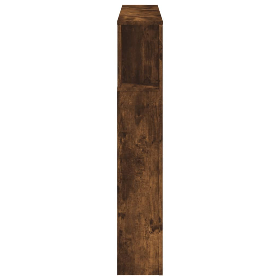 Hoofdeinde Met Led 20X8,5X03,5 Cm Bewerkt Hout 120 x 103.5 cm Gerookt eiken