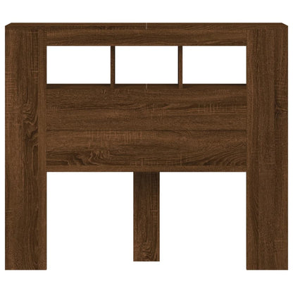 Hoofdeinde Met Led 20X8,5X03,5 Cm Bewerkt Hout Bruineiken 120 x 103.5 cm bruin eikenkleur