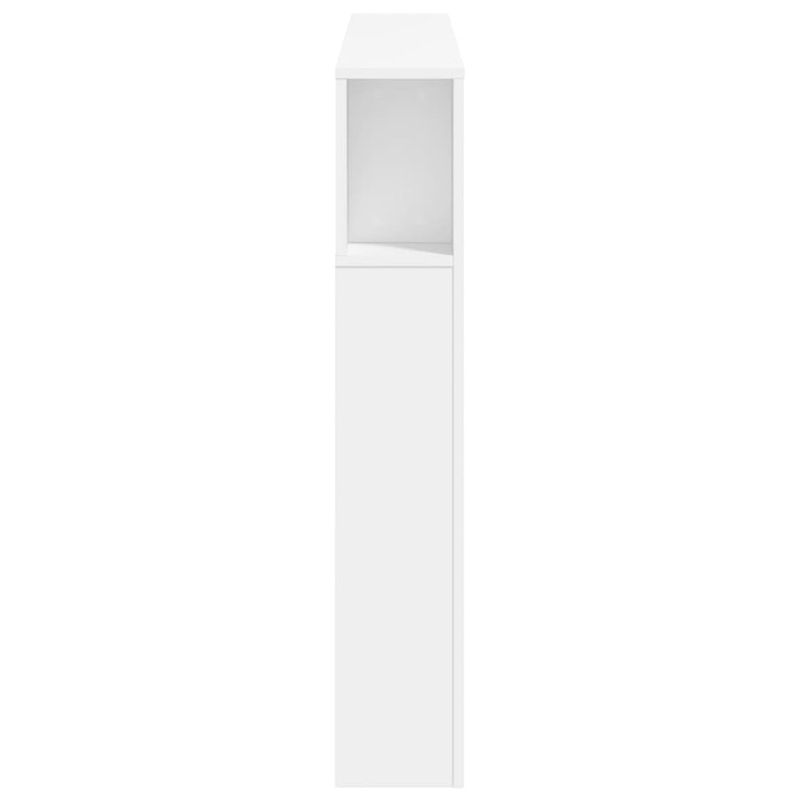 Hoofdeinde Met Led 40X8,5X03,5 Cm Bewerkt Hout 140 x 103.5 cm Wit