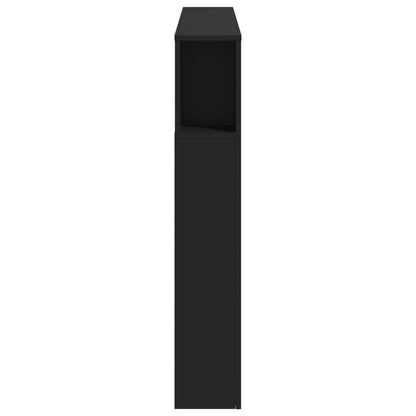 Hoofdeinde Met Led 40X8,5X03,5 Cm Bewerkt Hout 140 x 103.5 cm Zwart