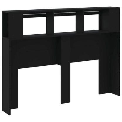 Hoofdeinde Met Led 40X8,5X03,5 Cm Bewerkt Hout 140 x 103.5 cm Zwart