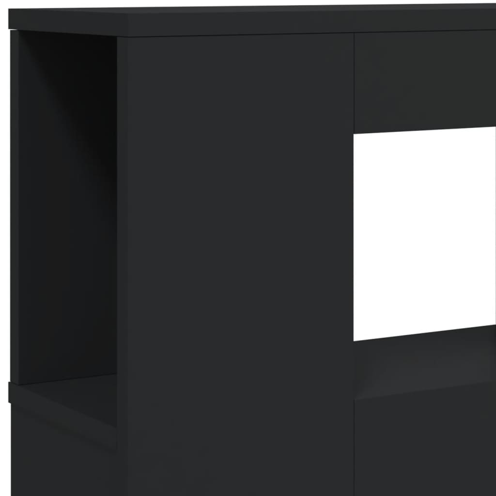 Hoofdeinde Met Led 40X8,5X03,5 Cm Bewerkt Hout 140 x 103.5 cm Zwart