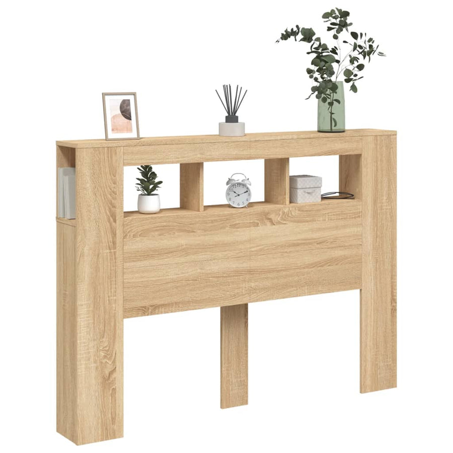 Hoofdbord 40X8,5X03,5 Cm Bewerkt Hout Kleurig 140 x 103.5 cm Sonoma eiken